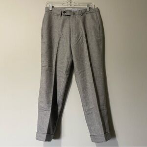 TOMORROWLAND men’s gray wool/silk/cashmere flannel pants, JP 46 = US 30